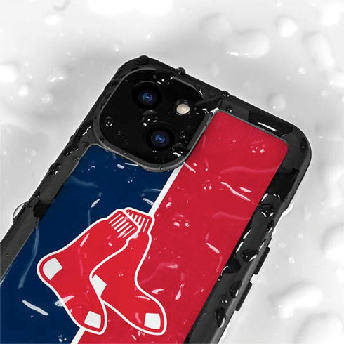 MLB Boston Red Sox Split iPhone 15 Waterproof Case